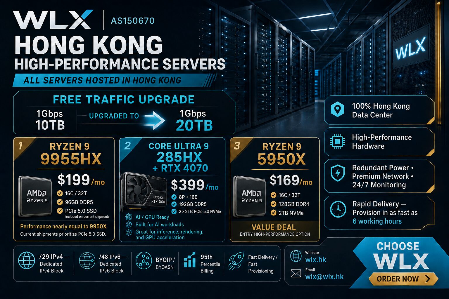 WLX 香港独立服务器促销